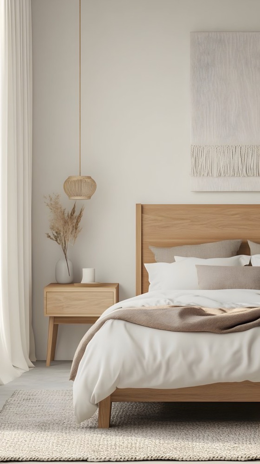 A styled, well-presented bedroom